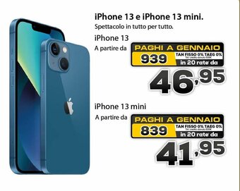 Euronics iPhone 13 e iPhone 13 mini offerta