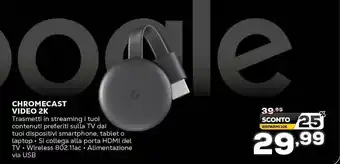 Euronics Chromecast Video 2K offerta