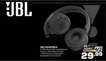 Euronics JBL T560BTBLK offerta