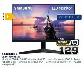 Euronics Samsung LF24T350FHRXE offerta