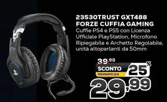 Euronics Trust Gaming 23530TRUST GXT488 Forze Cuffia Gaming offerta