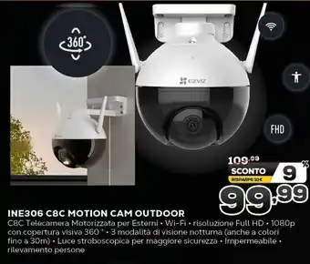 Euronics INE306 C8C Motion CAM Outdoor offerta
