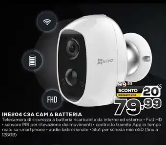 Euronics INE204 C3A CAM A Batteria offerta