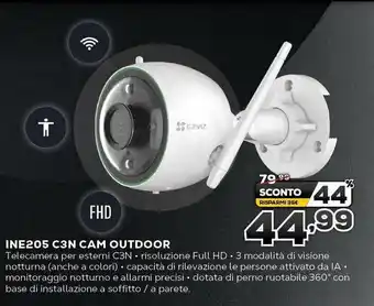 Euronics INE205 C3N CAM Outdoor offerta