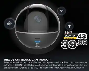 Euronics INE305 C6T Black CAM Indoor offerta