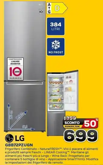 Euronics LG GBB72PZUGN offerta