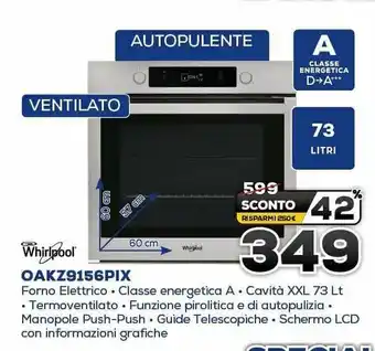 Euronics Whirlpool OAKZ9156PIX offerta
