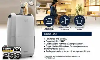 Euronics DeLonghi DDSX220 offerta