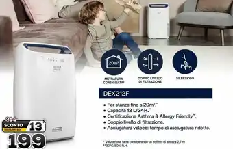 Euronics DeLonghi DEX212F offerta