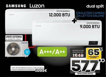 Euronics Samsung Luzon dual split offerta