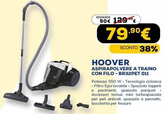 Euronics Hoover Aspirapolvere A Traino con Filo BR32PET 011 offerta