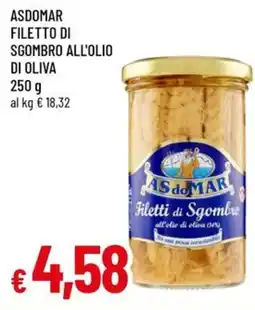 Famila Asdomar filetto di sgombro all'olio di oliva offerta