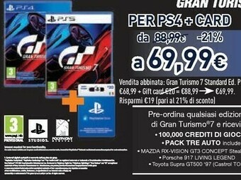 Unieuro Gran turismo 7, standard edition multilingua playstation 4 offerta