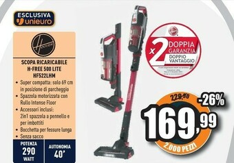 Unieuro Scopa ricaricabile h-free 500 lite hf522lhm offerta