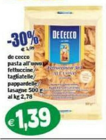 Il Castoro Supermercati Pasta all'uovo offerta