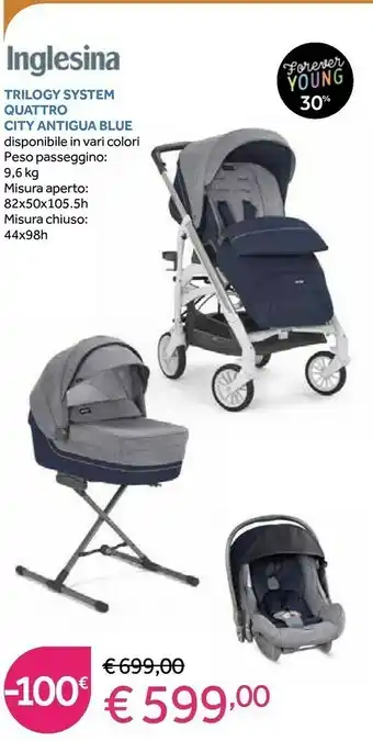 Prenatal Trilogy system quattro city antigua blue offerta