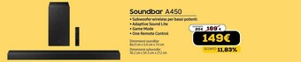 Euronics Samsung hw-a450 nero 2.1 canali 300 w offerta
