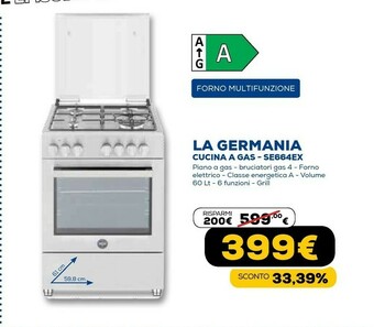 Euronics La germania cucina a gas se664ex offerta