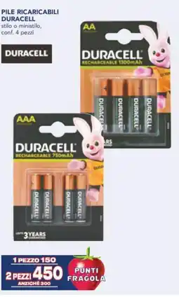 Esselunga Pile ricaricabili DURACELL offerta