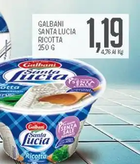 Supermercati Piccolo Galbani santa lucia ricotta offerta