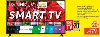 LG Smart 4k 55un711 con schermo led 55"