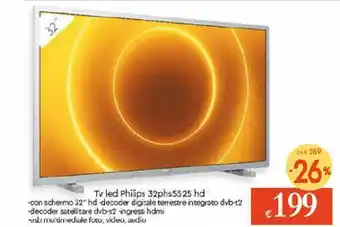 IperFamila Philips Tv led 32phs5525 hd offerta