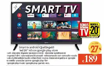 IperFamila Qbell 24gx83 Smart tv android led 24" offerta