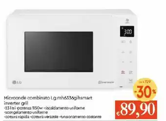 IperFamila LG Microonde combinato mh633gihsmart inverter grill offerta