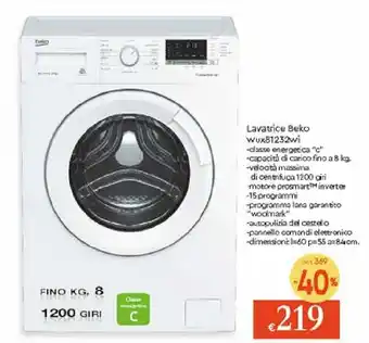 Beko Lavatrice wux8123wi
