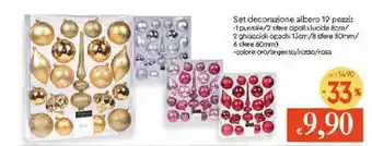 Set decorazione albero 19 pezzi