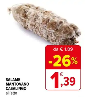 Iperal Salame mantovano casalingo offerta