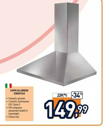 Unieuro Faber cappa da arredo 3200557545 offerta