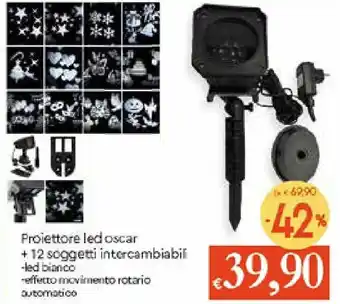 Proiettore led oscar + 12 soggetti intercambiabili