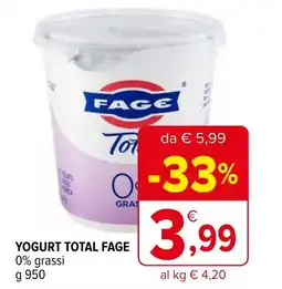 Iperal Yogurt total FAGE offerta