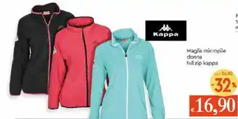 IperFamila Kappa Maglia micropile donna fullzip offerta