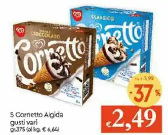 IperFamila 5 Cornetto Algida gusti vari 375gr. offerta