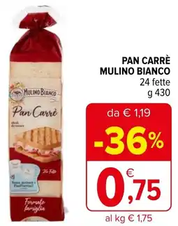 Iperal Pan carrè MULINO BIANCO offerta