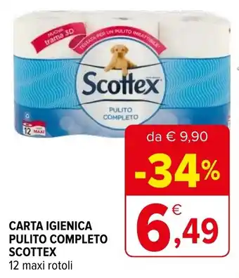 Iperal Carta igienica pulito completo SCOTTEX offerta