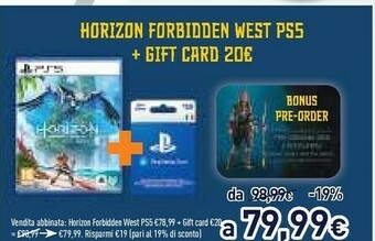 Unieuro Horizon: forbidden west standard multilingua playstation 5 offerta