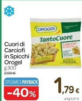 Cuori di carciofi a spicchi i vegetali