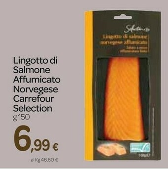 Carrefour Express Selection - lingotto di salmone norvegese affumicato 150 g(ml) offerta