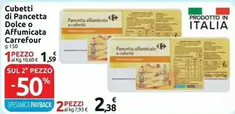 Carrefour Express Cubetti di pancetta dolce offerta