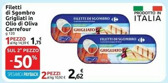 Carrefour Express Carrefour filetti di sgombro grigliati in olio di oliva offerta
