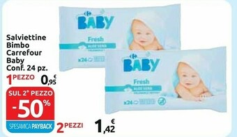Carrefour Express Carrefour baby salviettine bimbo offerta