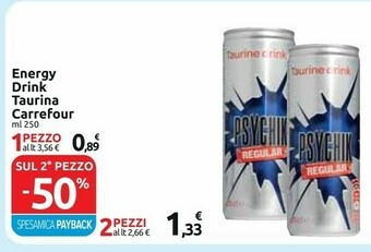 Carrefour Express Carrefour energy drink taurina offerta