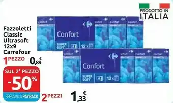 Carrefour Express Carrefour fazzoletti classic ultrasoft offerta