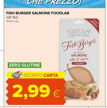 Tigre 2 fish burger di salmone surgelati 160 g(ml) offerta