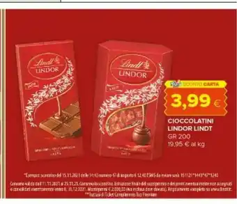 Tigre Lindt - lindor 200 g(ml) offerta