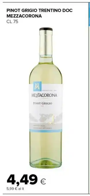 Tigre Pinot grigio trentino doc 750 ml offerta