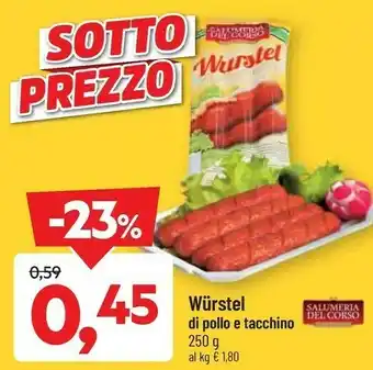 DPiù Wurstel di pollo e tacchino offerta